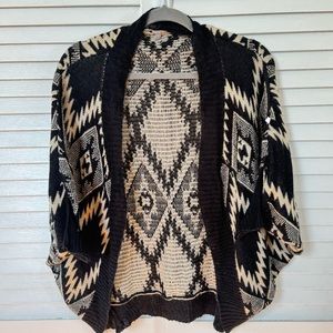 Aztec black & beige cardigan